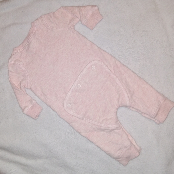 5 for $10 Oshkosh Heather Pink Longsleeve Jumper Footless Bodysuit 0-3M - Picture 5 of 5